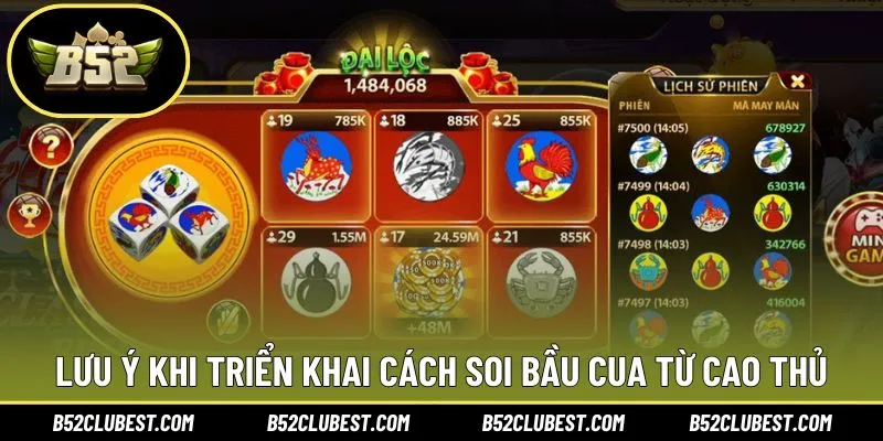 Lưu ý quan trọng khi thực hiện soi cầu bầu cua