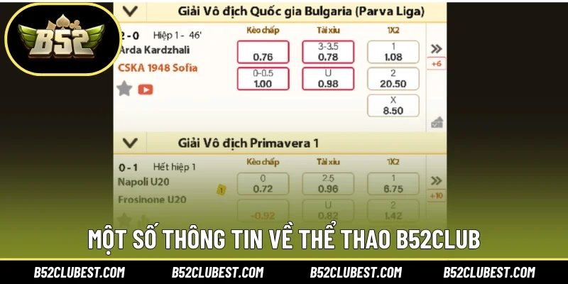 Một số thông tin liên quan đến thể thao B52club