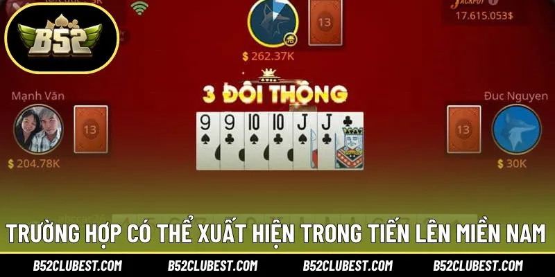 Điểm qua trường hợp xuất hiện trong bài tiến lên tại đây